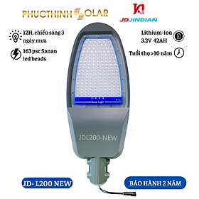 Mua Đèn Đường Năng Lượng Mặt Trời 200W Jindian JD-200NEW Đèn Led Ngoài Trời Có Remote  Cảm Biến Ánh Sáng | Phúc Thịnh Solar