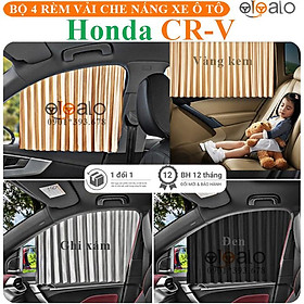 Rèm vải che nắng cửa kính xe Honda CRV vải lụa gắn nam châm keo 3M RVCK - Màu ghi