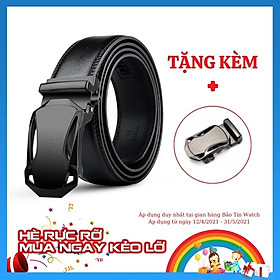 Thắt lưng nam DL09B khóa tự động - Tặng thêm 1 mặt khóa cao cấp - Dây lưng nam mặt khóa bằng thép không gỉ cao cấp – Dây nịt nam thiết kế sang trọng, lịch lãm