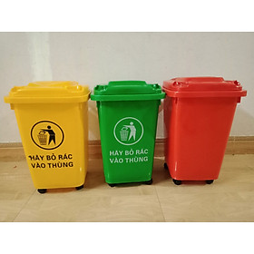 Mua THÙNG RÁC CÔNG NGHIỆP XE THÙNG CHỨA ĐỰNG RÁC THẢI NHỰA HDPE  nhiều size 30L - 60 - 100L- 120L - 240L có bánh xe