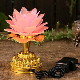 Đèn bàn thờ LED Hoa sen đa năng(36 Bài hát Phật) xài pin / điện_video