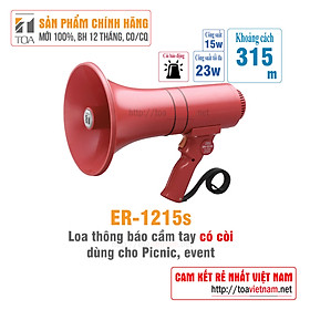 Megaphone, loa tuyên truyền, loa phóng thanh cầm tay 15W còi hú: TOA ER-1215s - Hàng chính hãng