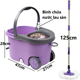 Mua Bộ lau nhà tay kéo xoay 360 độ  Bộ lau nhà thông minh tự vắt Việt Nhật tặng kèm bông lau - Hàng Việt Nam