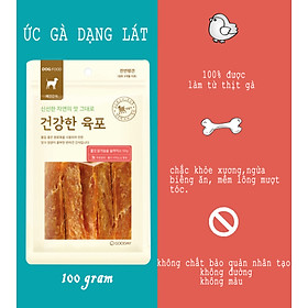 BÁNH THƯỞNG CHO CHÓ - Ức Gà Sấy Dạng Lát mềm - Healthy Jerky soft chicken slice - Made in Korea - 100g