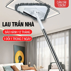 Mua Cây lau trần nhà Kitimop-A3 chổi lau tường  lau kính  lau nhà đa năng xoay 360 độ hình tam giác  cán dài thép không gỉ
