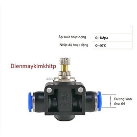 Mua VAN TIẾT LƯU 2 ĐẦU ĐIỀU CHỈNH KHÍ NÉN ỐNG 4MM  6MM 8MM  10MM  12MM các cỡ