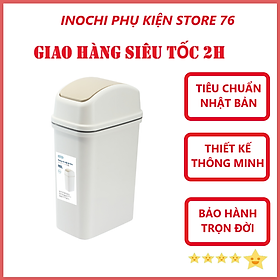 Thùng Rác Nắp Lật Hiro Nhiều Cỡ Bền Đẹp Hàng Xuất Nhật Inochi - Chính Hãng ( tặng kèm khăn lau đa năng pakasa)