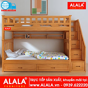Mua Giường tầng ALALA117 (1m2  1m4) gỗ thông nhập khẩu - www.ALALA.vn® - Za.lo: 0939.622220