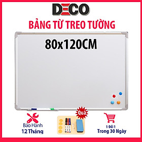 Bảng từ trắng dongbu Hàn Quốc kt 80 x 120cm. Bảng trắng treo tường viết bút lông. Tặng 4 bút dạ, 6 nam châm