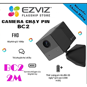 Camera wifi mini ezviz CS-BC2 dùng pin- Full HD, cảnh báo thông minh