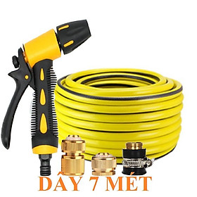 Mua Bộ dây vòi xịt bơm nước tưới rửa   tăng áp 3 lần  loại 7m  10m 206319 đầu đồng  cút đồng + móc khoá