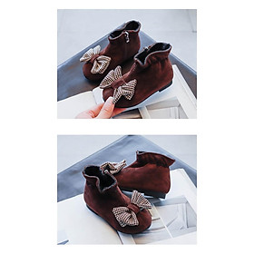 giày bốt bé gái size 26-36 da lộn mềm xinh