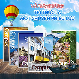 Ảnh bìa Combo 5 cuốn vở kẻ ngang Campus Adventure 200 trang B5 NB-BAVT200