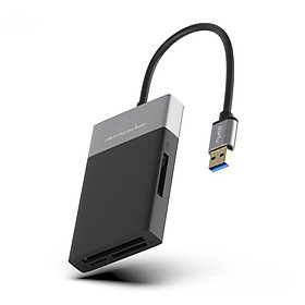 SD Card Reader USB 3.0 CF Memory Card Adapter Hub Read Cards Simultaneously For SD/TF/CF/XQD