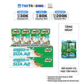 COMBO 2 Thùng 48 Hộp Sữa Nestlé MILO A2 MỚI  (110ml/Hộp)