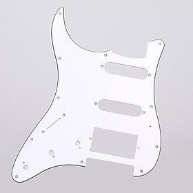White Pickguard  11 Hole For  Guitar SSH