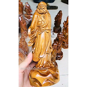 Mua Tượng đạt ma sư tổ mini bằng gỗ bách xanh thơm nức kt cao 20×8×6cm