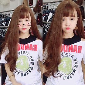 Nguyên đầu tóc giả cao cấp bấm chân- tặng lưới chùm tóc- hình thật