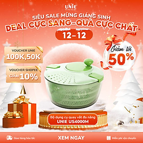 Mua Bộ dụng cụ quay vắt đa năng Unie US4000M  dung tích 4L Lưỡi dao cao cấp  7 chức năng trong 1: Cắt  thái  bào rau củ - hàng chính hãng