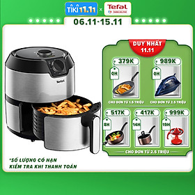 Nồi chiên không dầu Tefal EY201D15 - 4.2L - Vỏ thép không rỉ - Công nghệ luân chuyển khí nóng 3D không cần trở - Hàng chính hãng