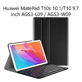 Bao Da Kèm Bàn Phím Dành Cho Huawei MatePad T10s 10.1 / T10 9.7 Inch AGS3-L09 / AGS3-W09 Bluetooth