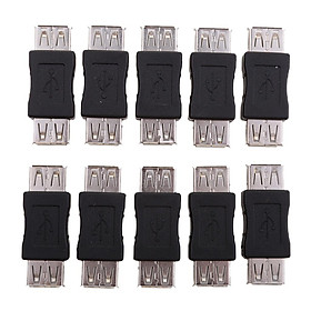 10pcs USB 2.0 Female to Female Data Connector Adapter Convertor USB Extender