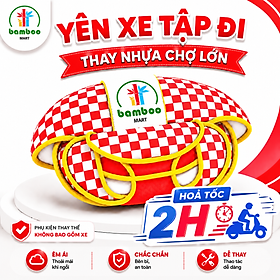 Yên Xe Tập Đi Màu Đỏ Dành Cho Xe Nhựa Chợ Lớn, Thay Yên Lún Xẹp Chuẩn Form Riêng Lắp Vừa Ngay, Giá Xưởng