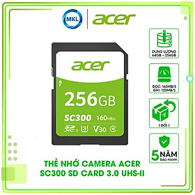 Mua Thẻ nhớ cho camera Acer SD Card SC300 4K UHS-II tốc độ đọc/ghi lên đến 160/120MB/s - Hàng chính hãng