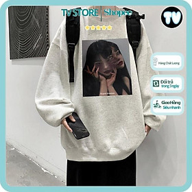 Áo Nỉ Nam TVSTORE Áo Sweater nam cổ tròn dáng rộng phong cách Hip hop cá tính