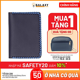 Ví Nhỏ handmade da thật Galaxy Store GVM02 (Xanh Navy)