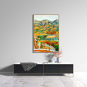 Tranh canvas phong cách sơn dầu - Phong cảnh Thung lũng - PC030