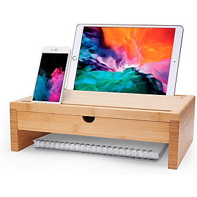 Mua Kệ gỗ để màn hình máy tính FANSI.MOSTA-015 / Nâng màn hình lên đến 12cm / Giảm đau cổ / Giúp bàn làm việc gọn gàng
