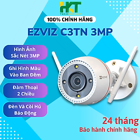 Camera Wifi Ngoài Trời Ezviz C3TN 3M 2K Siêu Nét Có Màu Ban Đêm - Hàng chính hãng - Chỉ Camera
