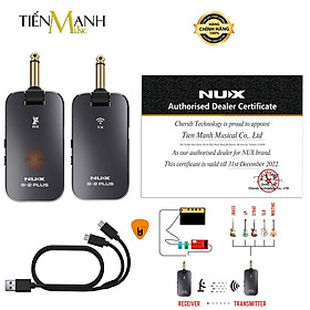 Nux B2 Plus Bộ Thu Phát Tín Hiệu Không Dây 2.4Ghz Wireless System (Dùng cho Đàn Guitar và mọi loại Nhạc Cụ - Pin sạc B-2 Relay) - Kèm Móng Gẩy DreamMaker