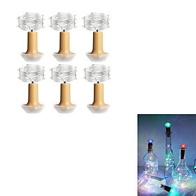 6PC Color Changing Solar LED Hanging Wine Bottle Lantern Light