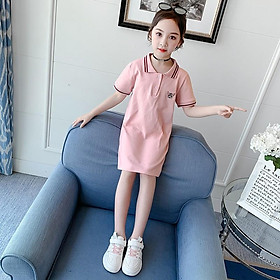 Váy bé gái 5 tuổi (3-12 tuổi) ️ váy polo bé gái