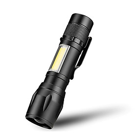 Mua  RẼ XÓC NÓC  Đèn pin siêu sáng mini bin sạc điện usb bóng led xpe cob có zoom chống nước cầm tay chuyên dụng