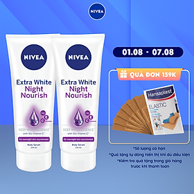 Combo 2 Tinh Chất Dưỡng Thể Trắng Da Giúp Phục hồi & Săn Da Ban Đêm Nivea (200ml) - 89122