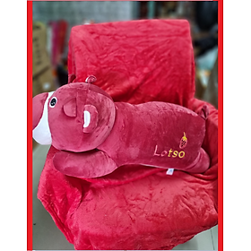 Gối mền gấu Losto 3 in 1, bộ chăn gối văn phòng, tiện lợi cho các bé mẫu giáo GM84-Losto