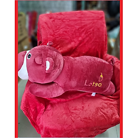 Mua Gối mền gấu Losto 3 in 1  bộ chăn gối văn phòng  tiện lợi cho các bé mẫu giáo GM84-Losto