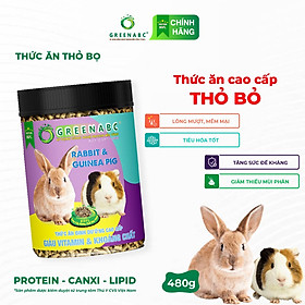 Thức ăn Thỏ Bọ GREENABC – Cung cấp protein - canxi - lipid lông mượt – Hộp 480g