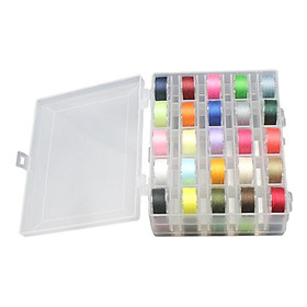 50 PCS Bobbins and Sewing Thread with Case, Pre-Wound Bobbins Set, for Hand and Machine Sewing Assorted Colors Perfect Tools for DIY