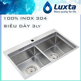 Chậu Rửa Bát Chính Hãng LUXTA LC8046-3.0 INOX 304 CHỐNG GỈ SÉT