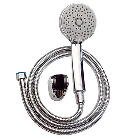 Mua Bộ tay dây sen cao cấp 5 chế độ chảy chất liệu nhựa ABS mạ Chrome Eurolife EL-123SH (Trắng bạc)