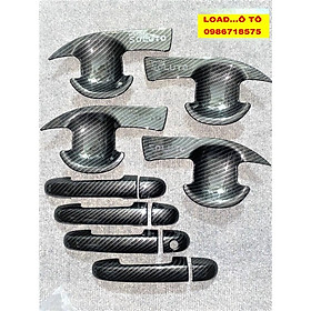 Ốp Tay Nắm, Hõm Cửa Carbon Xe KIA Soluto 2022-2019 Mẫu Vân Carbon Cao Cấp Nhất thị Trường