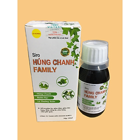 Siro ho Húng Chanh Family 100ml - cho bé, cho người lớn (hỗ trợ giảm ho, giảm đờm, giảm đau họng, khản tiếng; giúp tăng sức đề kháng)