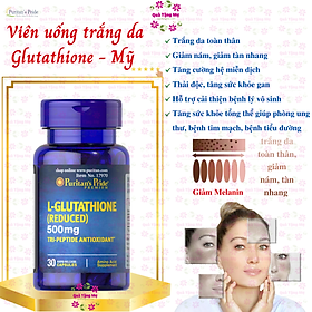 Hỗ trợ trắng da L-Glutathione , vitamin C, Collagen Puritan’s Pride  - Mỹ, Hỗ trợ trắng da, Giảm nám, tàn nhang - QuaTangMe Extaste