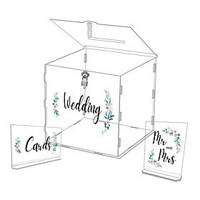 Acrylic wedding cards Box Decorative post Gift Box Holder for Jewelry Ceremony