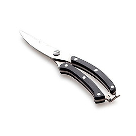 Kéo cắt gà inox cán vuông đen dài 24cm