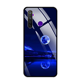 Ốp lưng kính cường lực cho điện thoại Realme 5 Pro - 0269 MOON02 - Hàng Chính Hãng